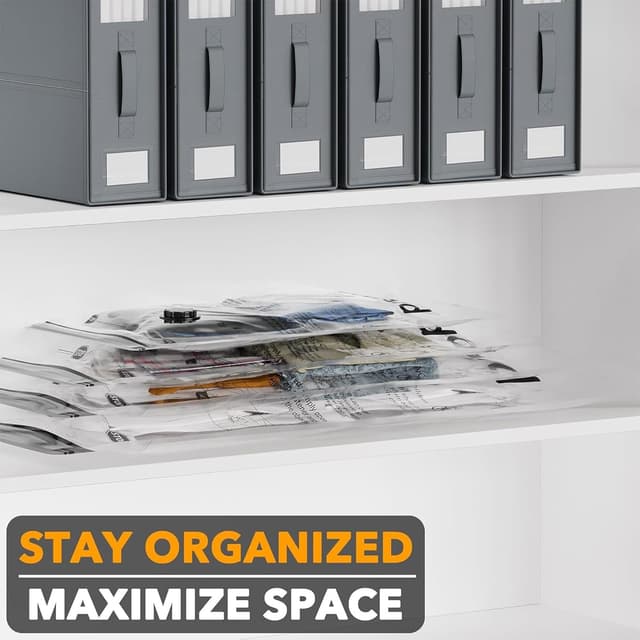 Detalle 2 de SpaceAid 14-pack vacuum storage bags with electric air pump (Jumbo to Small) for bedding, pillows and clothes