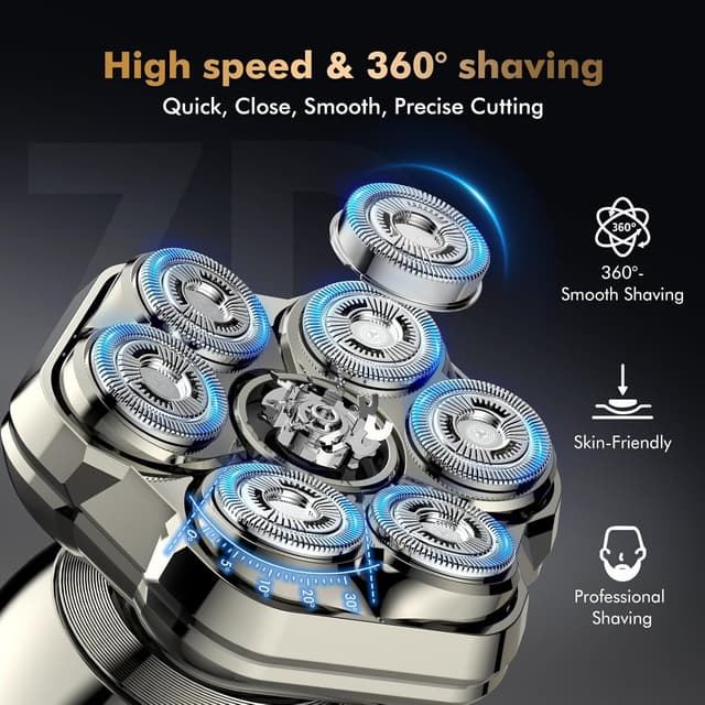 Detalle de ETENTOUS 2025 Magnetic Head Shaver 90min