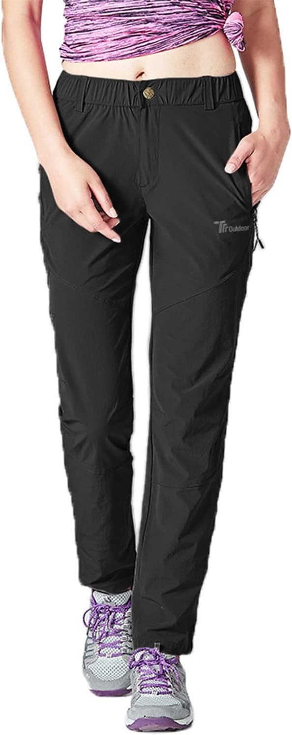 Detalle de YSENTO Damen-Wanderhose Wasserdicht, schnelltrocknend und mit Reißverschlusstaschen