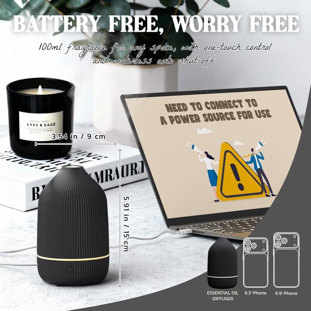 Thumbnail 2 de SALUBRITO Essential Oil Diffuser 100ml