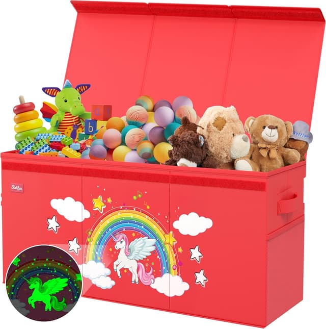 Imagen de RUTIFUN XL Unicorn Toy Box - Foldable Storage with Lid en OfertitasTOP