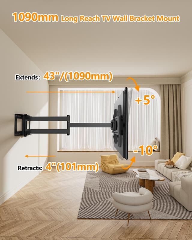 Detalle de FORGING MOUNT Long Reach 1090mm TV wall bracket