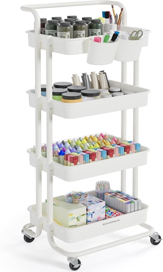 Imagen de SONGMICS Carro Rodante de 4 Niveles con Cestas 🧺 en OfertitasTOP