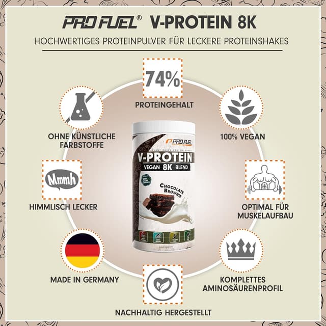 Thumbnail 1 de V-Protein 8K Blend SCHOKOLADE 74% Eiweiß