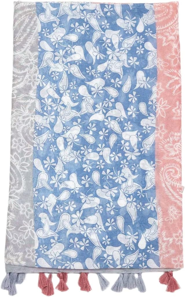 Detalle de MAIRY Women Long Soft Warm Tartan Tassel Scarf (180 x 90cm) for shawl, wrap and neck styling