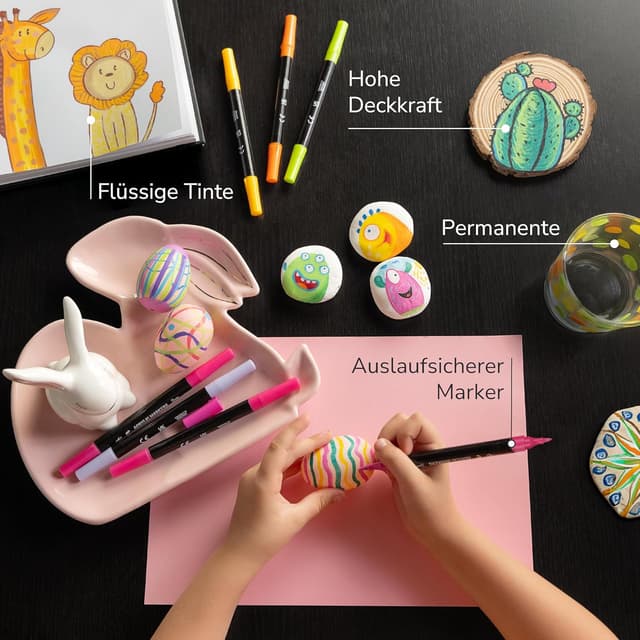 Detalle 2 de Zenacolor 24 Acrylstifte für Steine 🎨