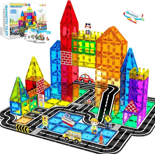 Thumbnail 6 de Goodtiles Magnetic Tiles Road Expansion Set ๐