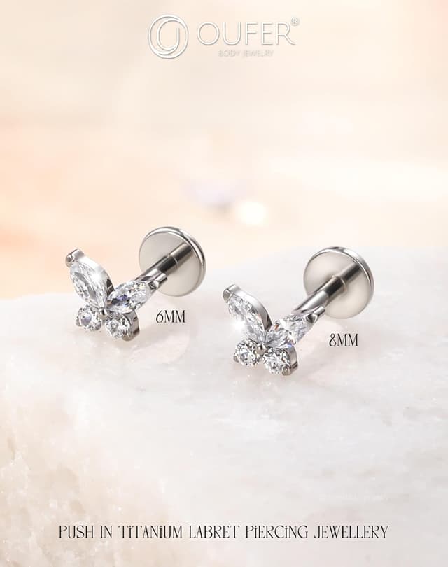 Thumbnail 4 de OUFER Boucles piercing lèvres 18G 6/8mm