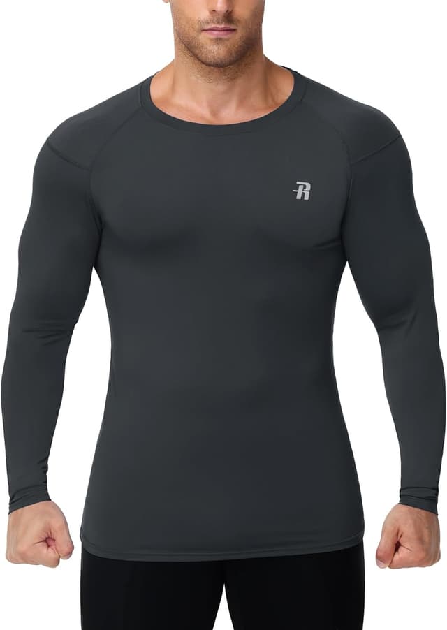 Detalle 2 de Runhit Men’s Compression Base Layer Long Sleeve Top (UPF 50+ Quick Dry)