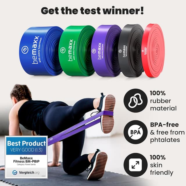 Thumbnail 2 de Bandas de Resistencia Elástica + Guía | Fitness en Casa 💪