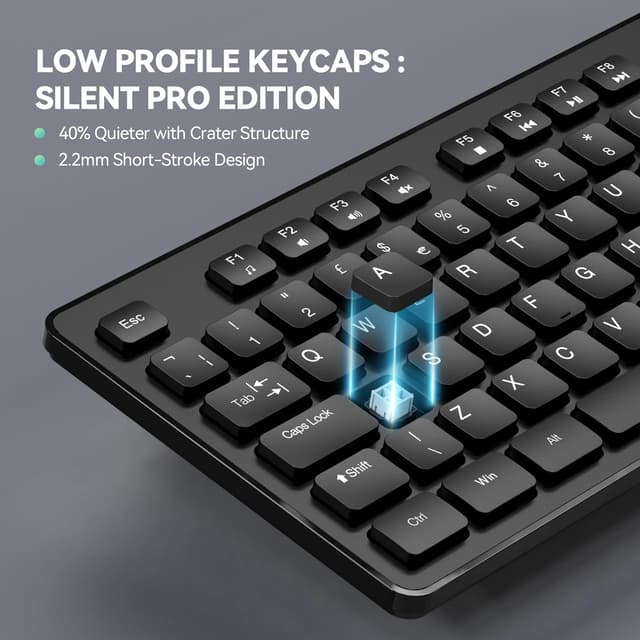 Detalle de TECKNET Wired USB Keyboard UK layout, full-size ⌨