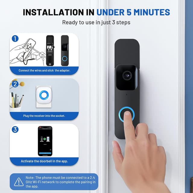 Thumbnail 4 de PHYSEN Wireless Doorbell Extender 656 ft 🔔