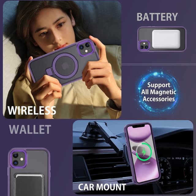 Detalle 2 de DUEDUE iPhone 12 Hülle mit Ringständer