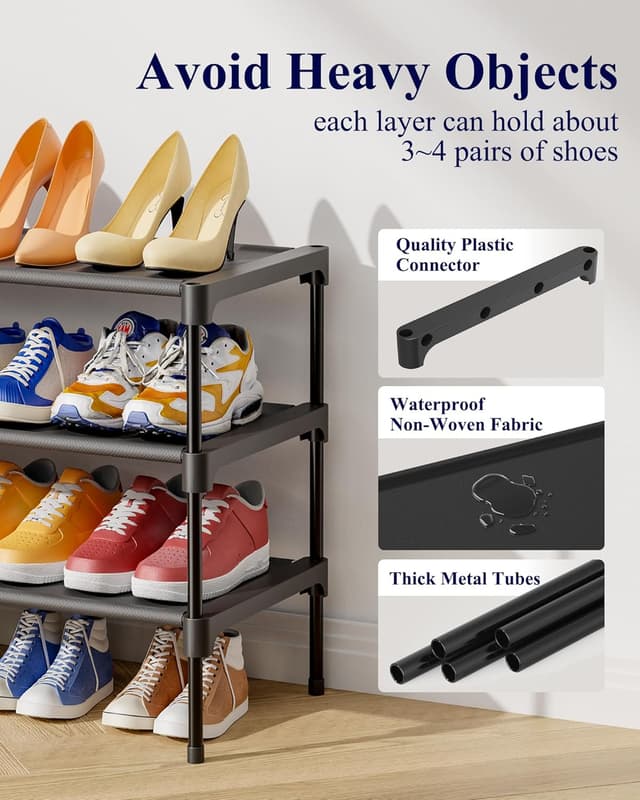 Thumbnail 4 de Kitsure Shoe Rack 27.5" 3-Tier
