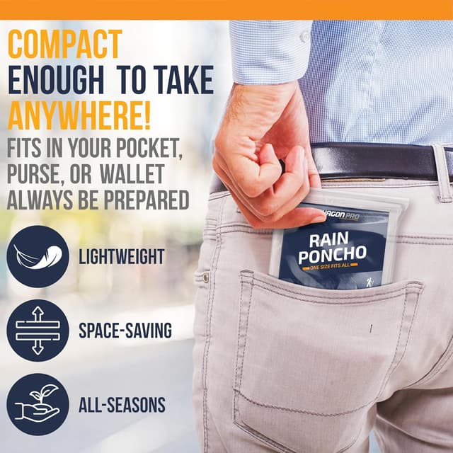 Thumbnail 4 de Hagon PRO Disposable Rain Ponchos 48