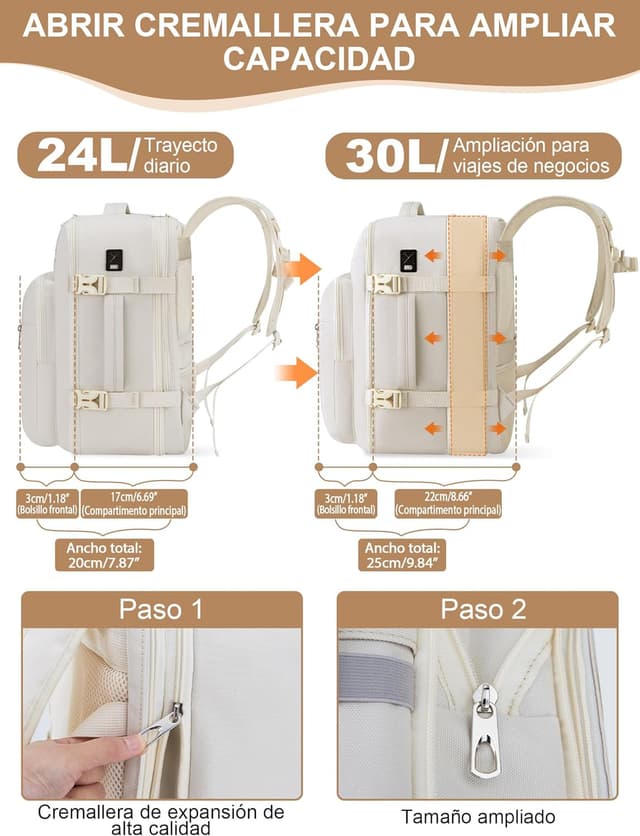 Thumbnail 2 de YOKGO Mochila Viaje Cabina 40x30x20 Expandible