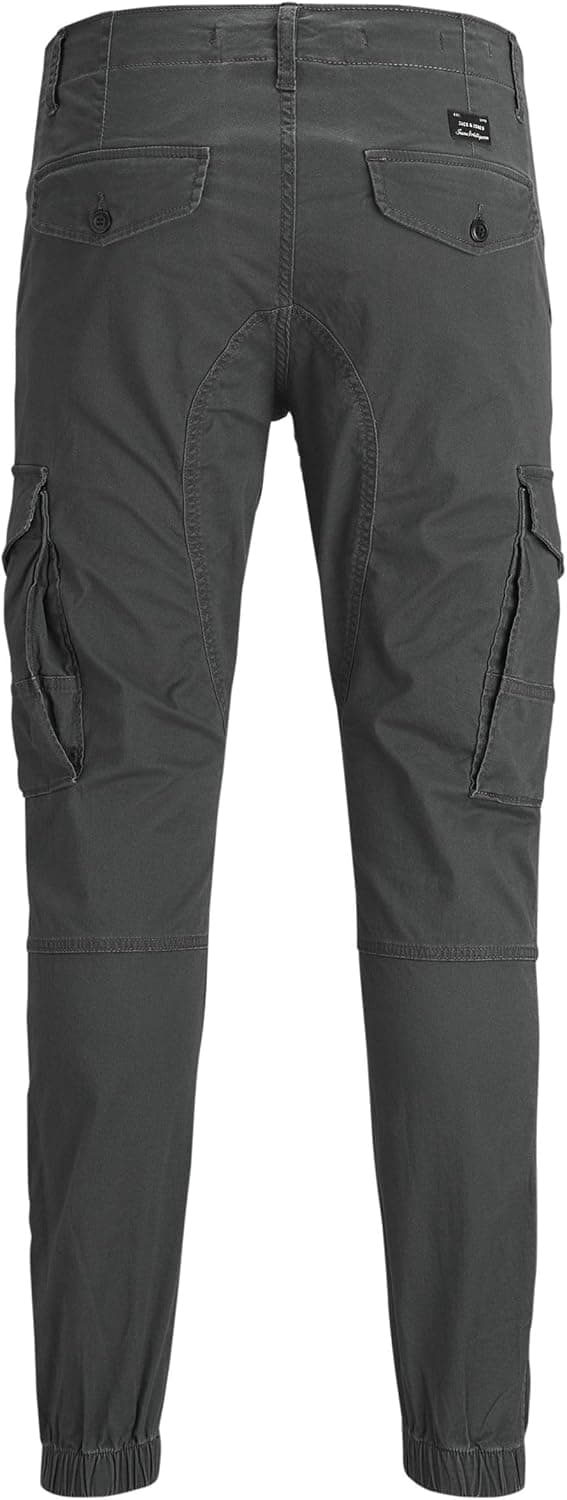 Detalle de Jack & Jones men’s stretch cuffed cargo pants in cotton