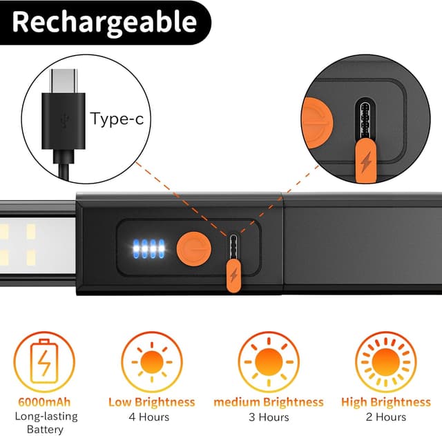 Detalle 2 de daphomeu Abnehmbare Motorraumleuchte 6000 mAh