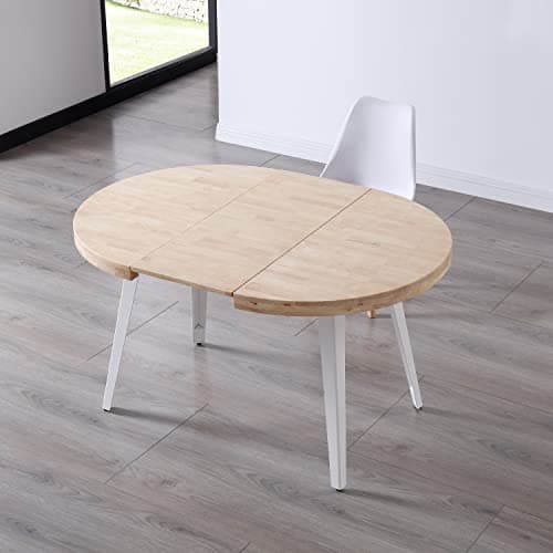 Thumbnail 1 de Berg 🌿 Mesa de Comedor Extensible Roble y Blanco