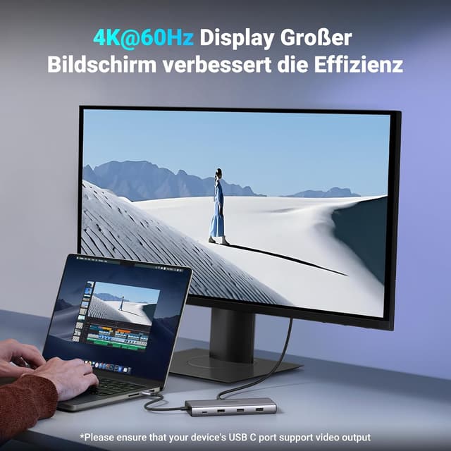 Detalle 2 de UGREEN Revodok Pro 109 USB-C Hub 10Gbps USB A