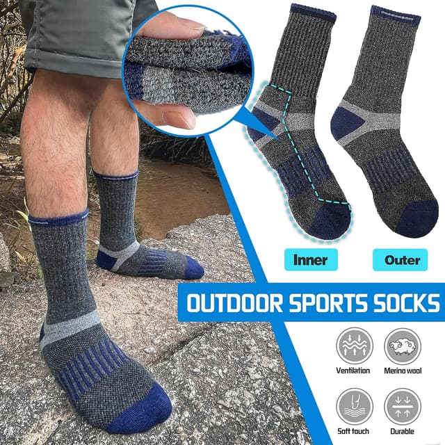 Thumbnail 6 de Merino Wool Hiking Socks 5 Pairs