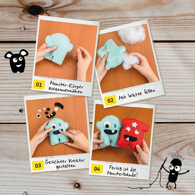 Detalle 2 de Kosmos 604394 AllesKönnerKiste Nähset für Kinder 🎨