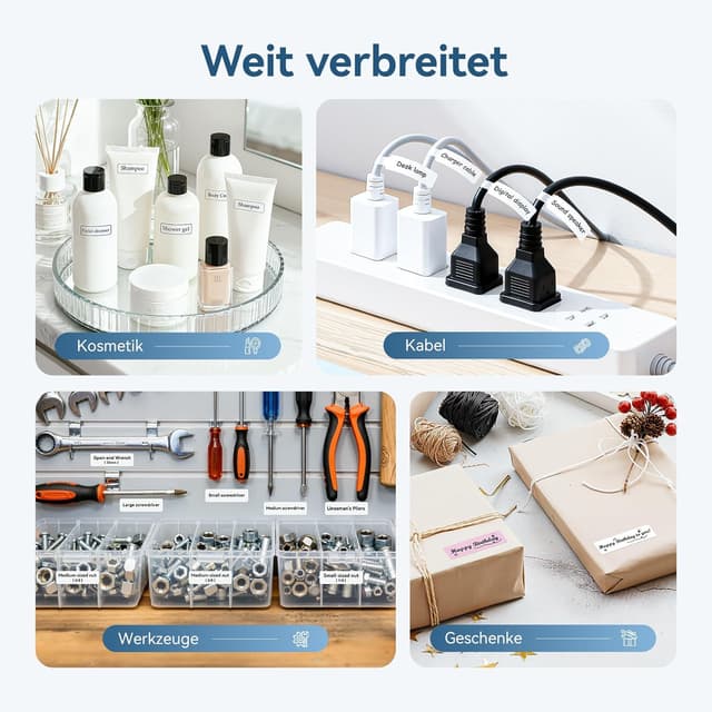 Detalle 2 de NIIMBOT Etikettendrucker D110 Upgrade – Mini-Labelprinter mit Bluetooth für iOS & Android, blau