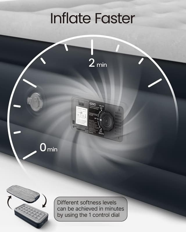 Thumbnail 5 de iDOO Colchón Hinchable Matrimonial con Bomba Incorporada