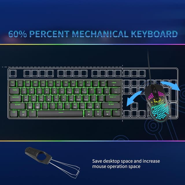 Detalle 2 de Dierya DK61se Teclado mecánico 61 teclas