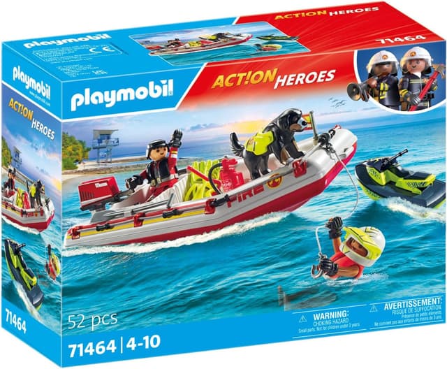 Thumbnail 1 de PLAYMOBIL 71464 Feuerwehrboot 52 Teile 🚤