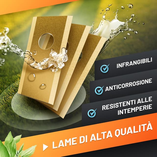 Detalle 2 de GRÜNTEK WORX 18 Lame ricambio tagliaerba