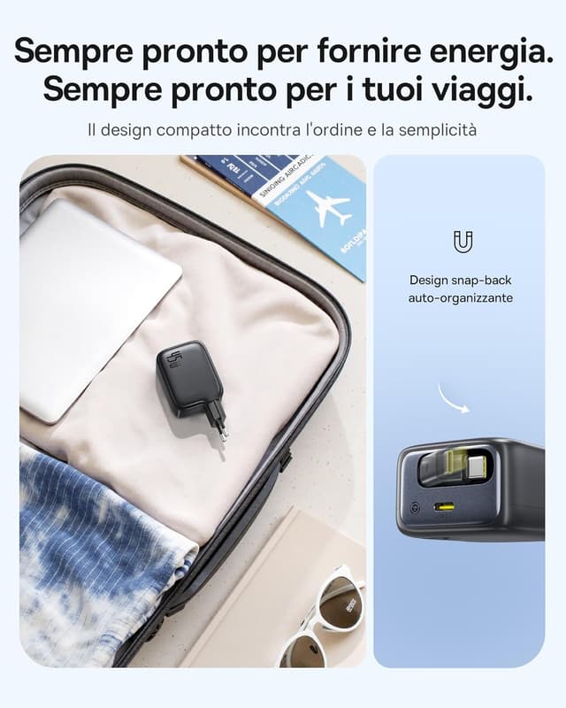 Thumbnail 4 de Baseus Enercore 45 W caricatore USB‑C con cavo retrattile