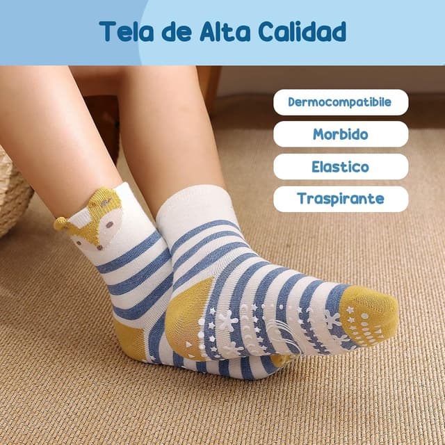 Thumbnail 4 de PUTUO Calzini Antiscivolo Bambina 5 paia