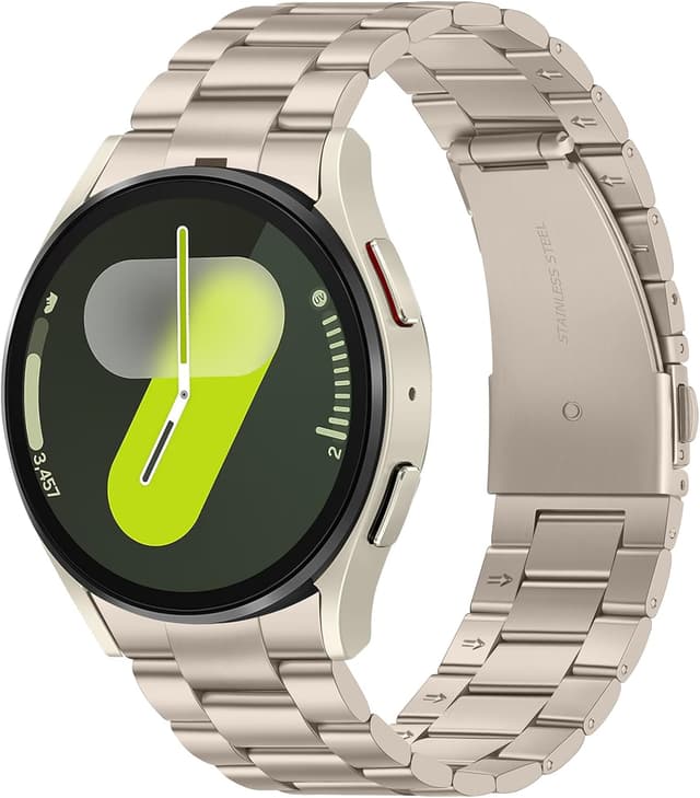 Detalle de Suphart Stainless Steel Metal Band Strap for Samsung Galaxy Watch (Starlight) — No-Gap Connector
