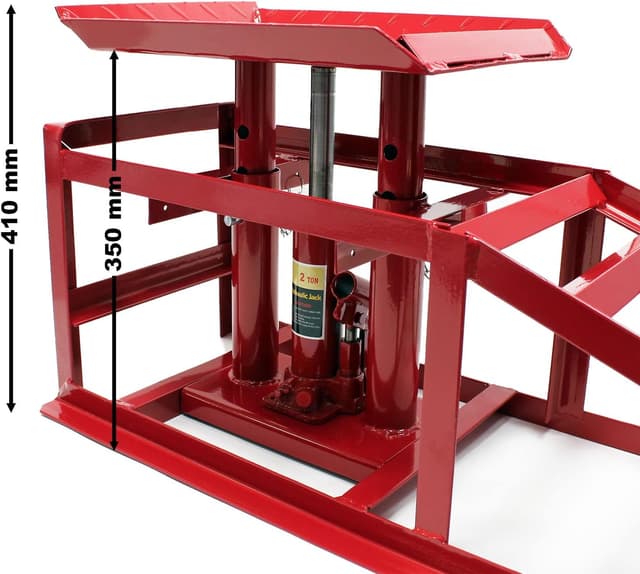 Thumbnail 4 de Wiltec Auffahrrampe 2X hydraulischer Wagenheber