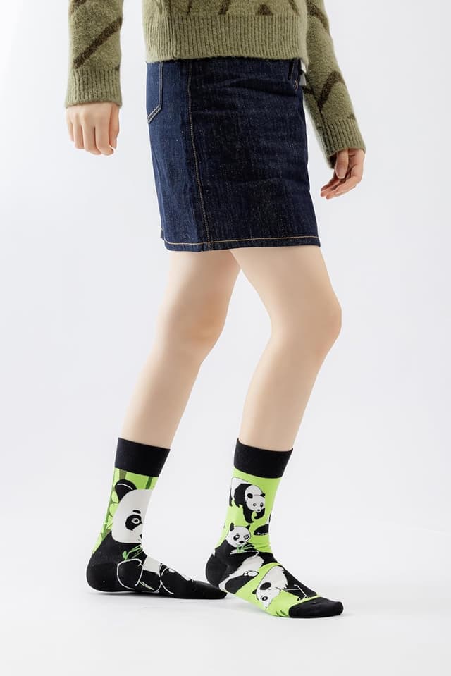 Detalle de NxnChc lustige Socken (unisex, Baumwollmischung) mit asymmetrischen Mustern – links & rechts passend