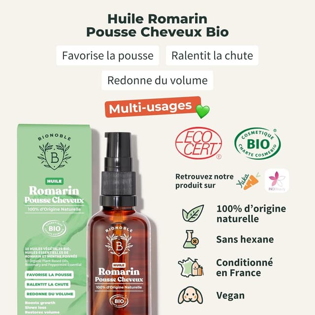 Thumbnail 1 de BIONOBLE Huile de Romarin pour cheveux 50 ml