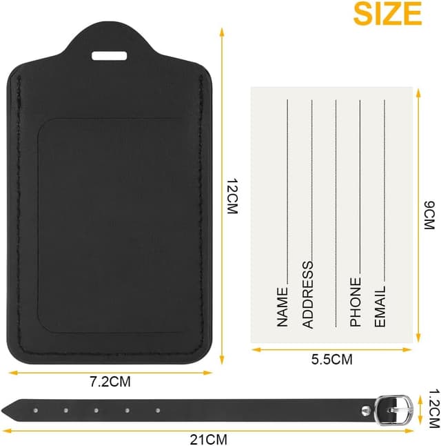 Thumbnail 1 de flintronic Étiquettes d'identification noir 4 pcs