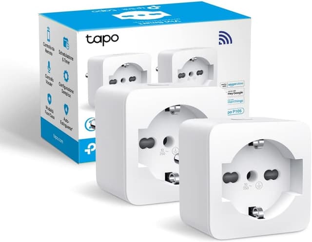 Detalle de Tapo P105 (2-pack) presa smart WiFi intelligente con controllo vocale e app