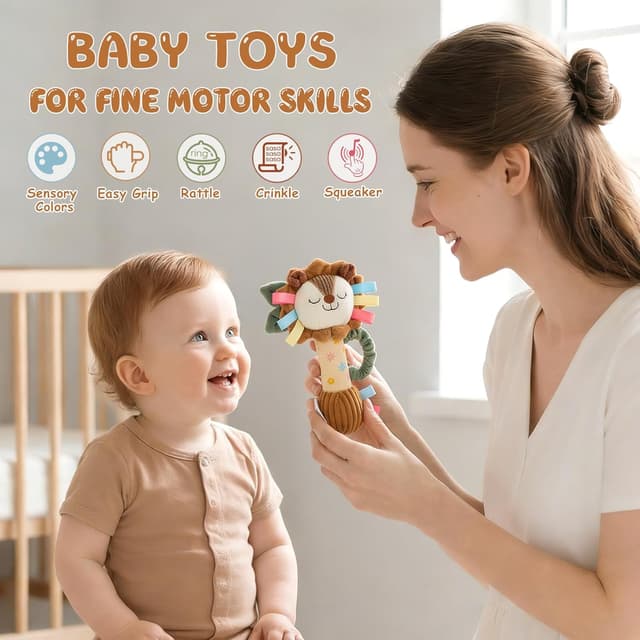 Detalle de TYRY.HU Plush Lion baby rattle toy