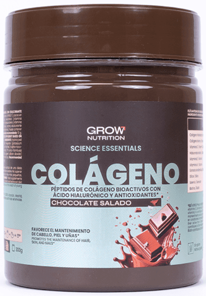 Detalle de Grow Nutrition Colágeno Chocolate Salado 300 g 🥤