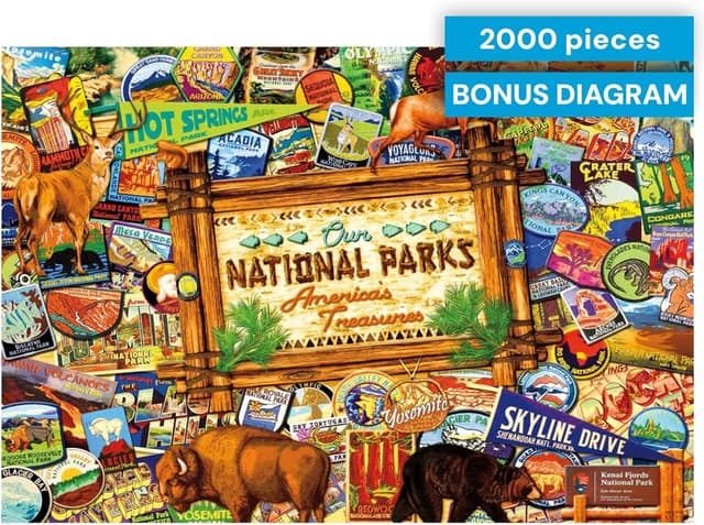 Thumbnail 6 de Buffalo Games Kate Ward Thacker Our National Parks Collage 2000-Piece Jigsaw Puzzle (38.50 x 26.50)