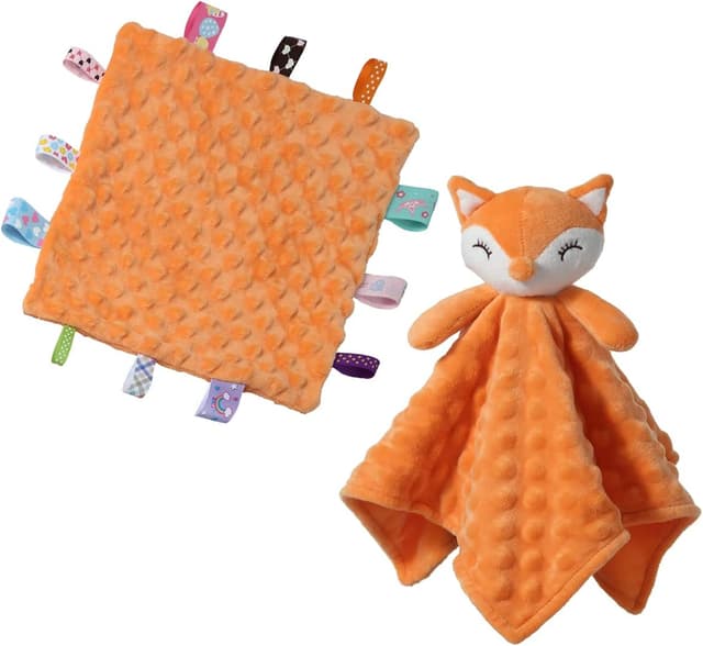 Detalle de CREVENT Baby Schmusetuch „Fuchs“ (0+ Monate) – Plüsch Komfort-Lovey zum Kuscheln und Waschen