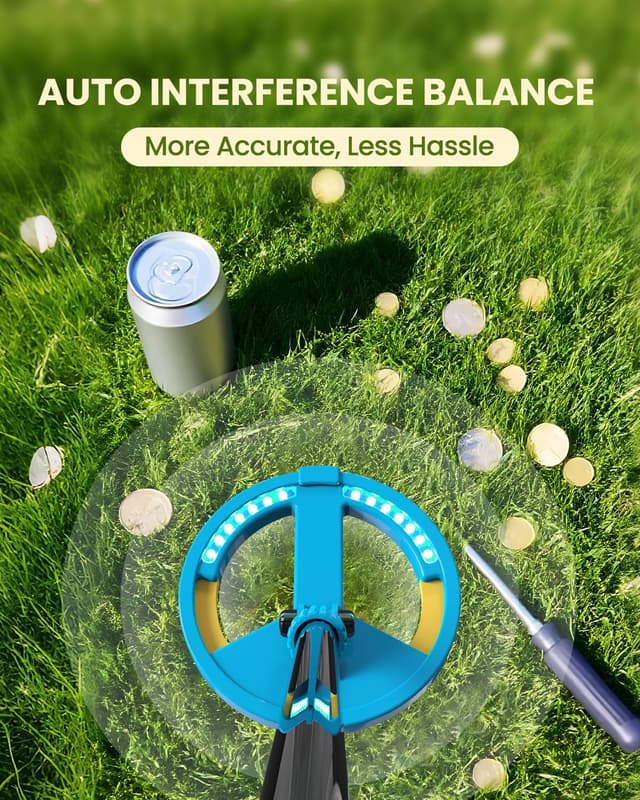 Detalle 2 de Metal Detector for Kids with Colour LCD, LED Coil & Adjustable Handle (Ages 3–12)