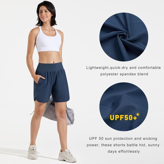 Detalle 1 de Short de running taille haute 7'' Libin