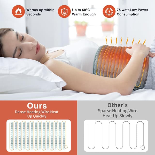 Detalle 2 de Heizkissen 125x31cm Elektrisches Wärmekissen