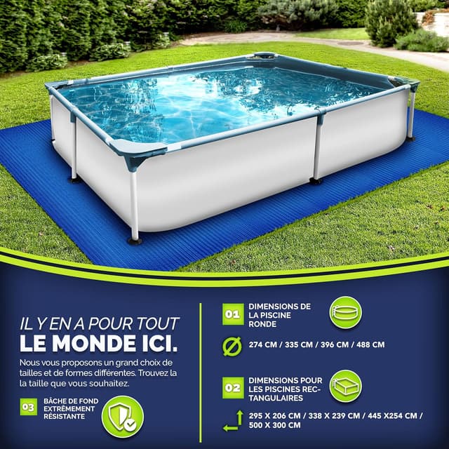 Thumbnail 6 de tillvex Bâche de Sol 250 g/m² pour piscine