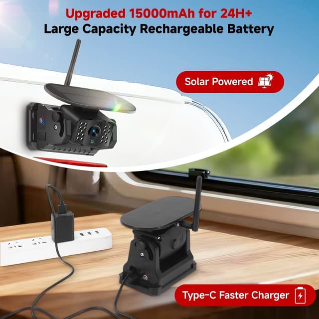 Thumbnail 2 de Venluna Dual Wireless Backup Camera for Trailer