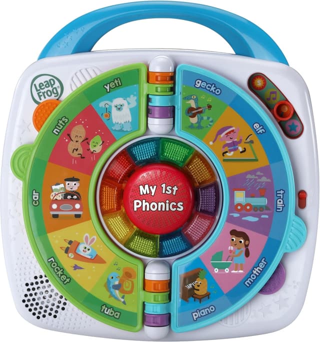 Detalle de LeapFrog My 1st Phonics: Spin & Learn Educational Toy (10 Light-up Buttons, 100+ Words, 4 Modes)