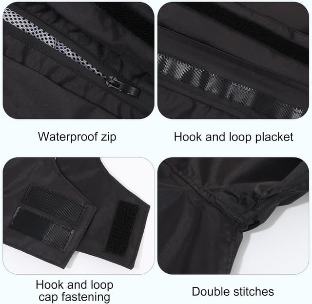 Detalle 2 de Combinaison de pluie Ynport Crefreak pour hommes : veste imperméable à capuche + pantalon coupe-vent